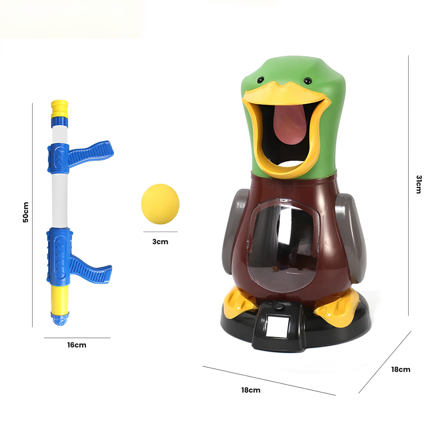 Tiro al Blanco Pato Come Pelotas con Contador y Luces LED