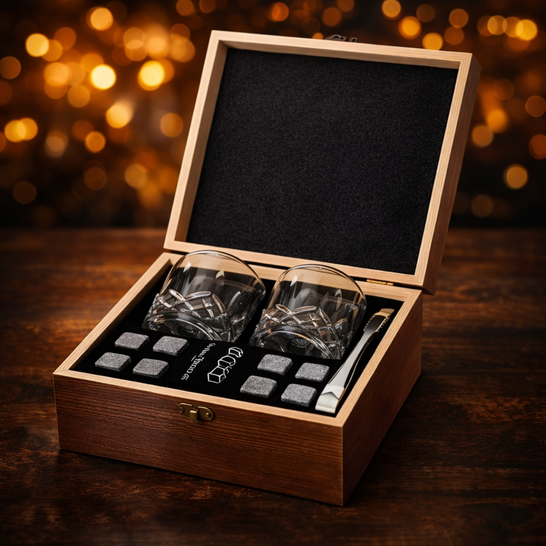 Juego Vasos de Whisky con Maleta