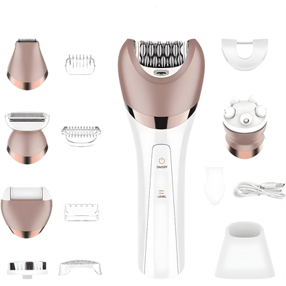Depiladora Inalámbrica 6 En 1 Premium Depila Rasura Masajea