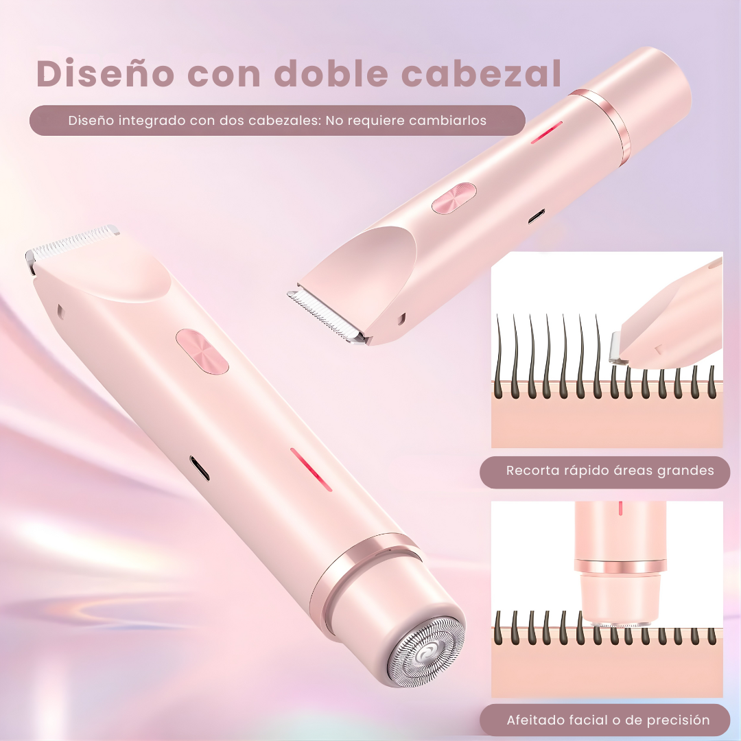 Depiladora Rasuradora De Bikini Doble Cabezal