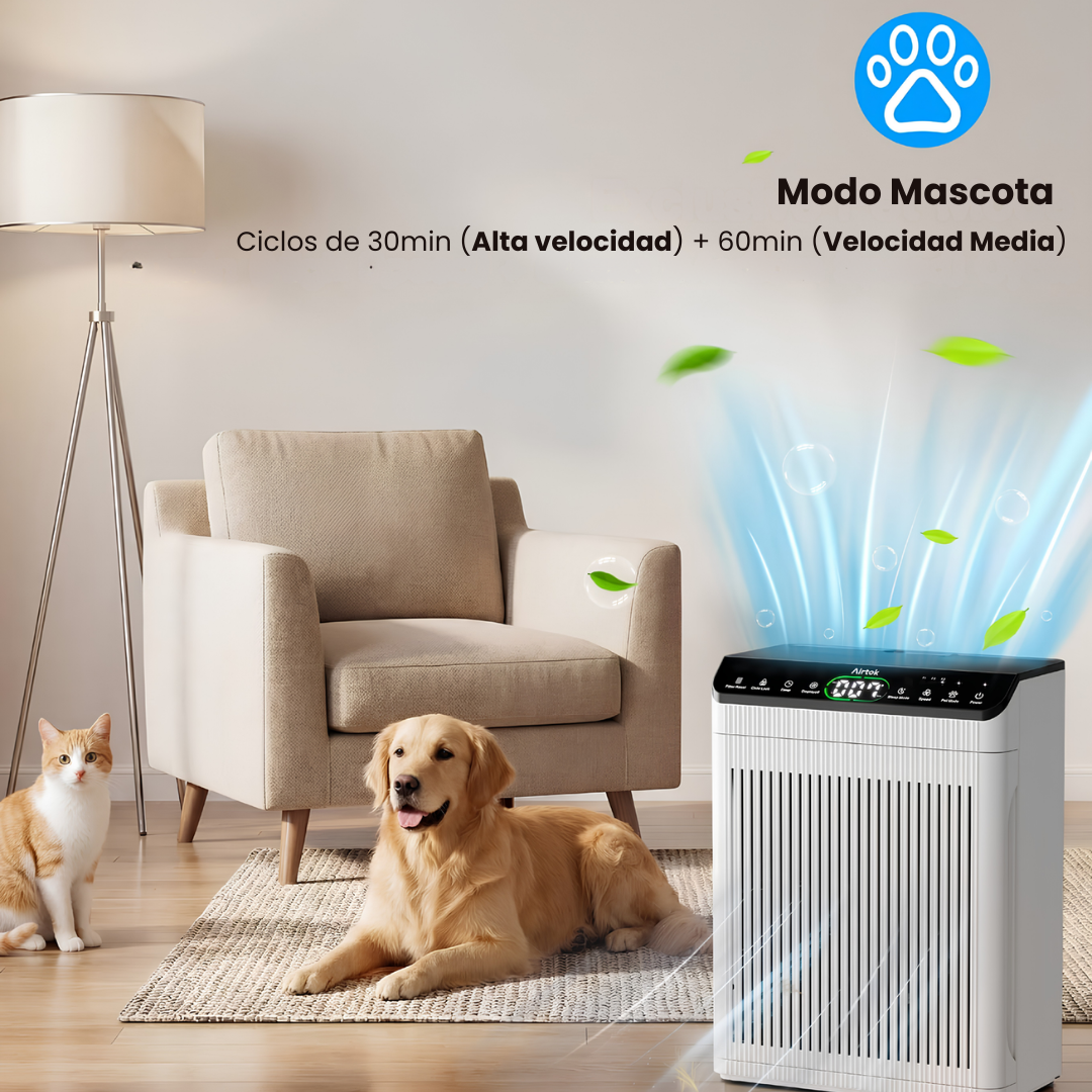 Purificador de Aire Inteligente Filtro Hepa Triple Capa 300m3/h