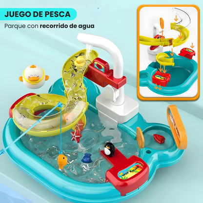 Juego de Pesca y Bacha 2 en 1 con Canilla a Pilas