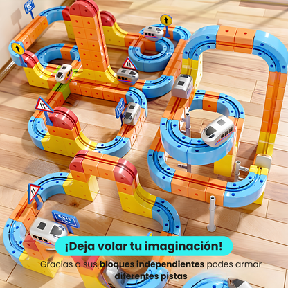 Juego de Tren Eléctrico Anti Gravedad Motorizado 146 Piezas