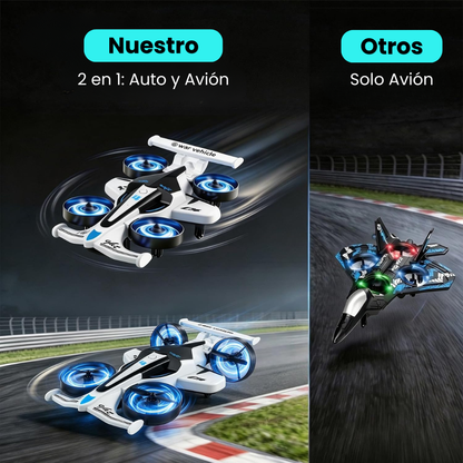 Auto Dron Acrobático 2 en 1 Stunt Volador y Terrestre Control Remoto