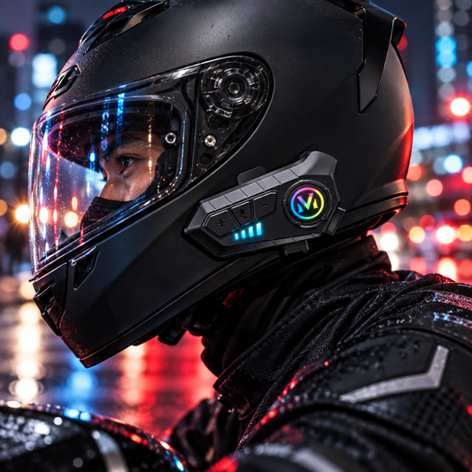 Intercomunicador Moto Micrófono Bluetooth Impermeable Para Casco Llamadas - Malvo