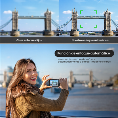 Cámara Digital 48MP 4K Con Tarjeta 32gb + 2 Baterías