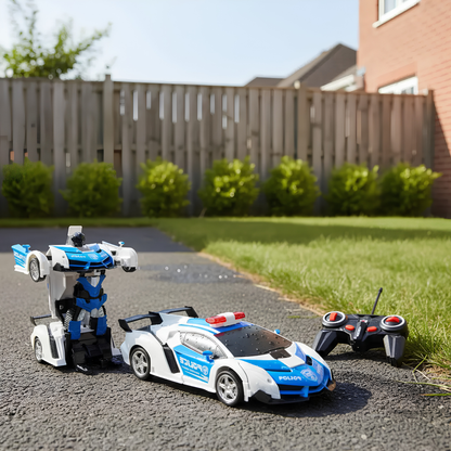 Auto Robot Patrulla a Control Remoto Transformer