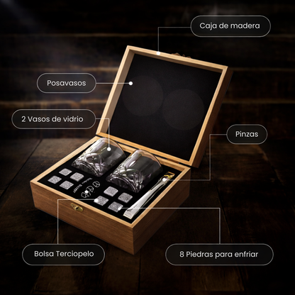 Juego Vasos de Whisky con Maleta