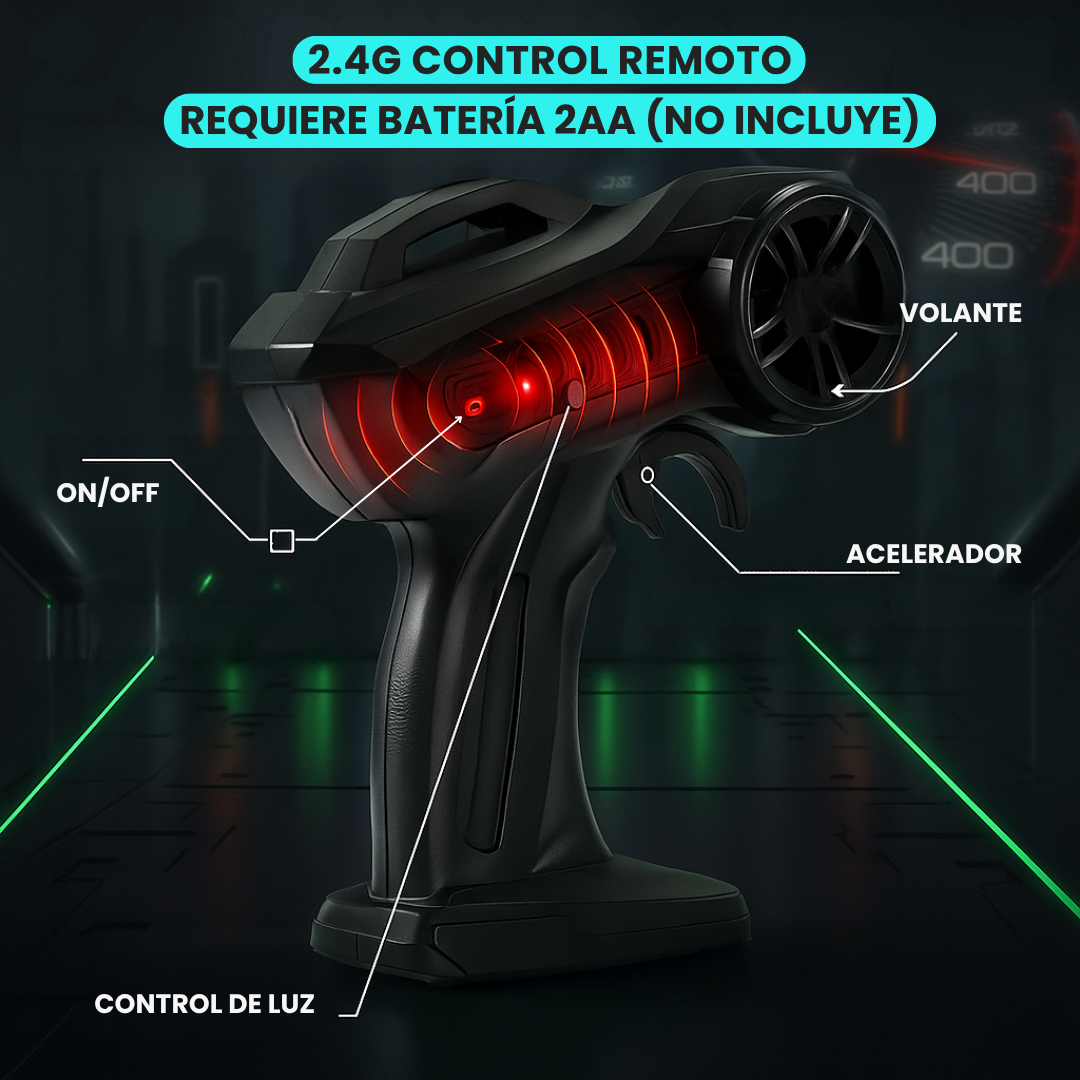 Auto de Drift Control Remoto Escala 1:20 Ruedas de Cambio