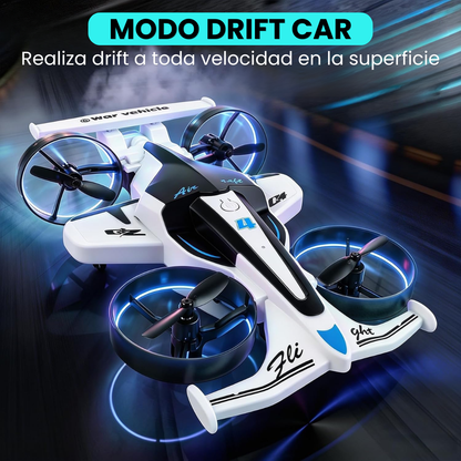 Auto Dron Acrobático 2 en 1 Stunt Volador y Terrestre Control Remoto