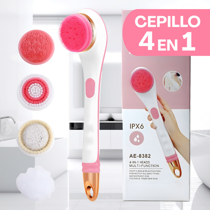 Cepillo corporal Masajeador eléctrico con 4 cabezales