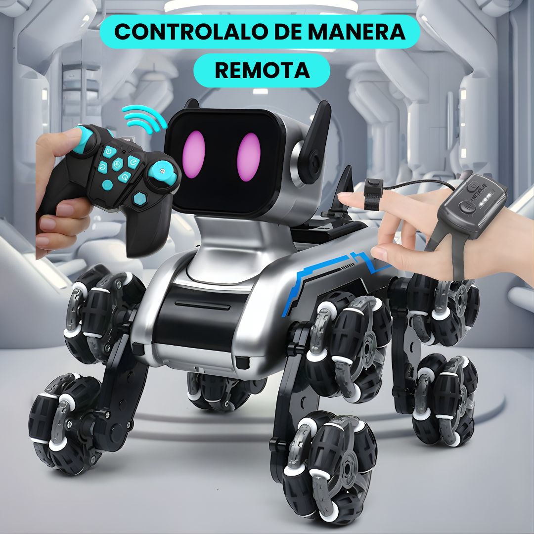 Perro Robot Inteligente Recargable Sensor de Gestos y Control Remoto
