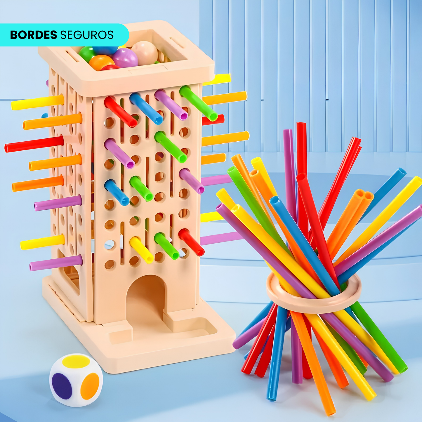 Torre Didáctica de Palitos con Pelotas