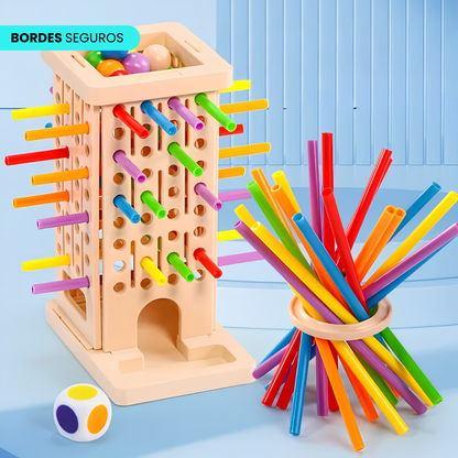 Torre Didáctica de Palitos con Pelotas