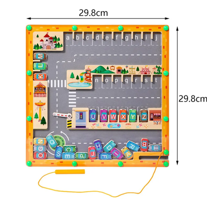 Laberinto Magnético De Letras Estacionamiento Montessori