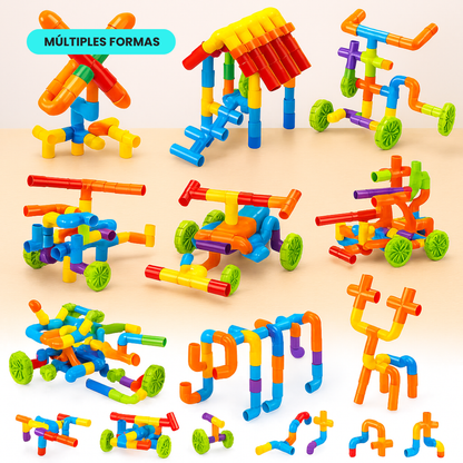 Tubos de Encastre Didáctico 94 Piezas