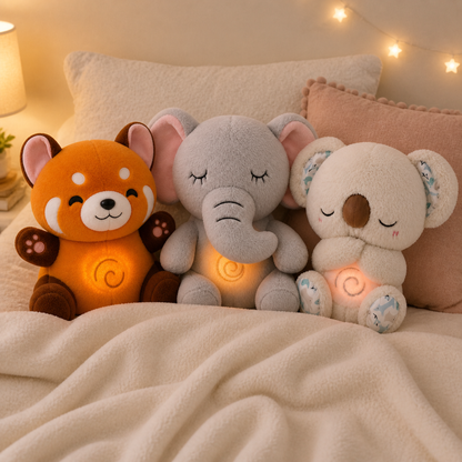 Muñecos Animales de Peluche Sensorial Terapéutico con Luces y Respiración