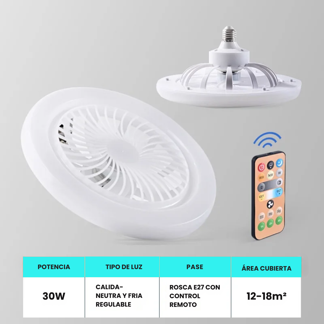Lámpara Led de Techo con Ventilador Regulable