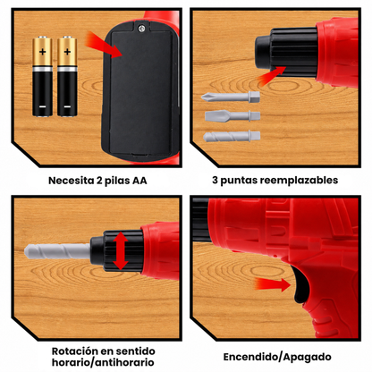 Kit de Herramientas Para Niños con Taladro Eléctrico 67 piezas