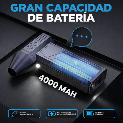 Turbina Sopladora Portátil 2 en 1 Recargable - Aspira y Sopla