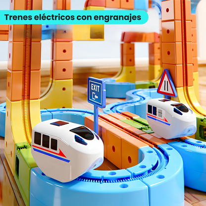 Juego de Tren Eléctrico Anti Gravedad Motorizado 146 Piezas