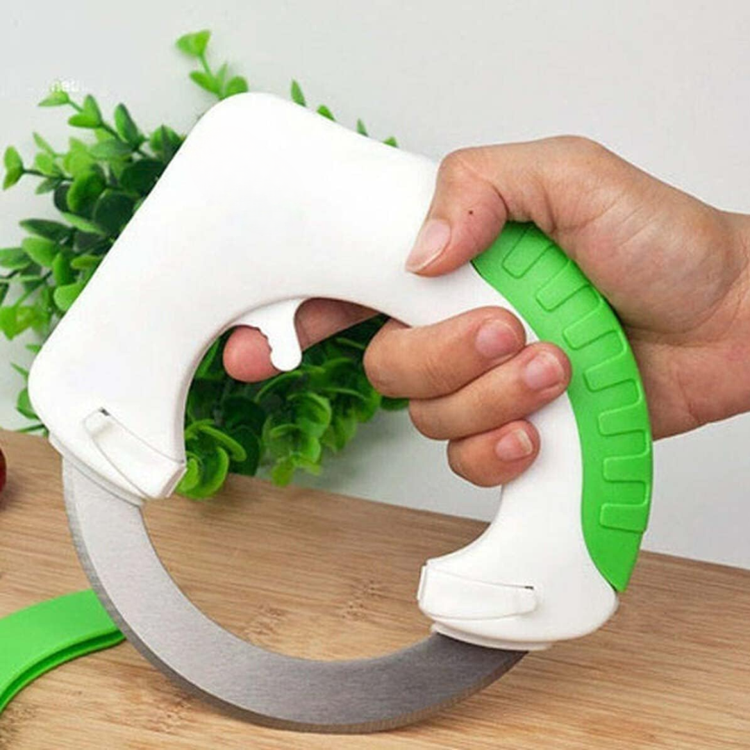 Cuchillo circular giratorio de acero inoxidable