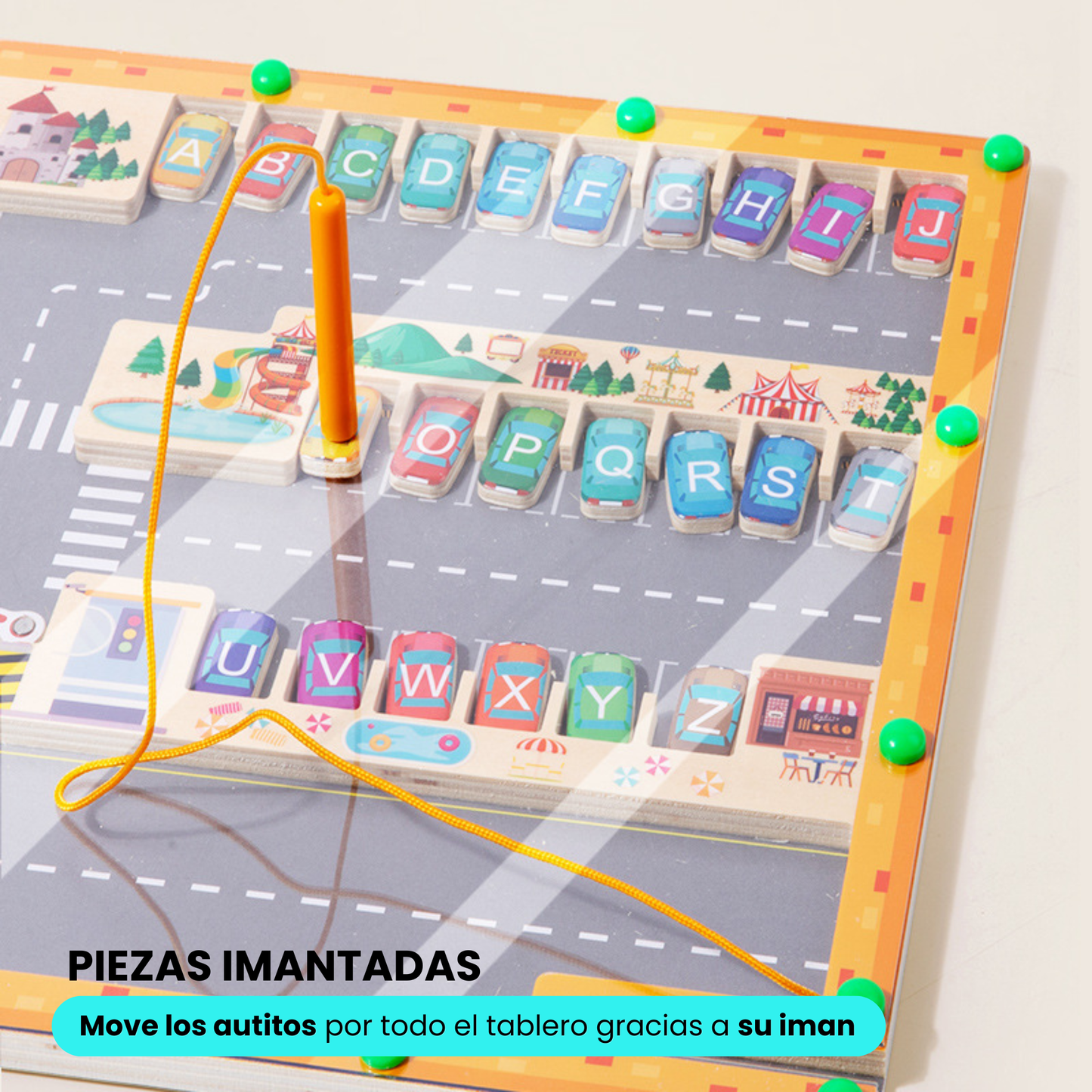 Laberinto Magnético De Letras Estacionamiento Montessori