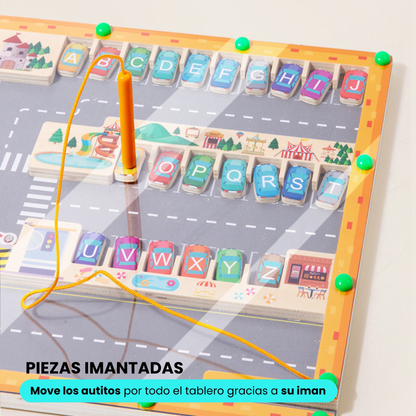 Laberinto Magnético De Letras Estacionamiento Montessori