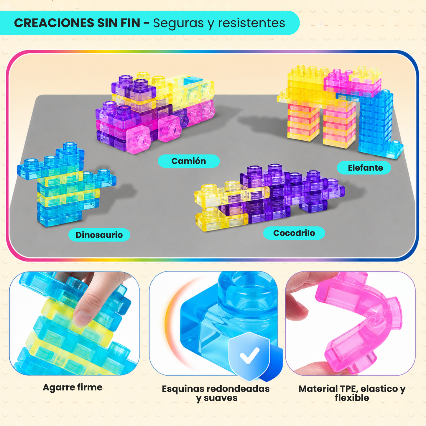 Bloques de Construcción Sensoriales Gummy 40 Piezas
