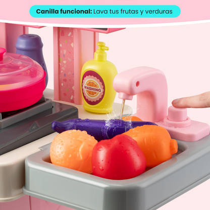 Cocina Interactiva Con Horno Y Vajilla Para Niños 53 Piezas