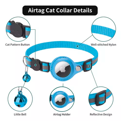 Collar Porta Airtag Para Gatos Con Cascabel Air Tag Case ©