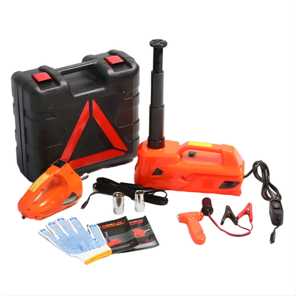 Gato Eléctrico 12v 5ton Con inflador Y Llave Para Auto Y Camioneta