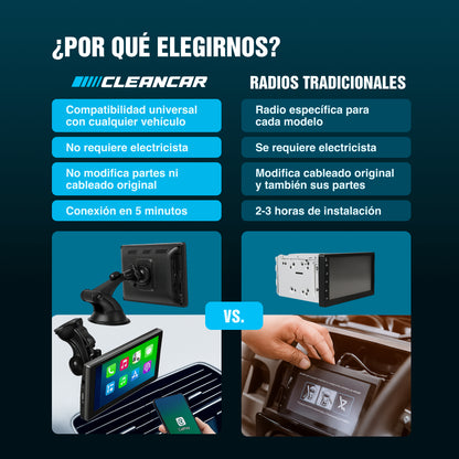 Pantalla Para Auto Portátil Táctil 7" Pulgadas con Cámara Reversa