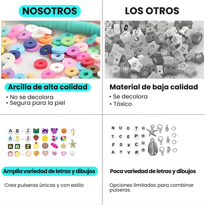 Set de Fabricación Pulseras Collares 7860 Piezas Dijes