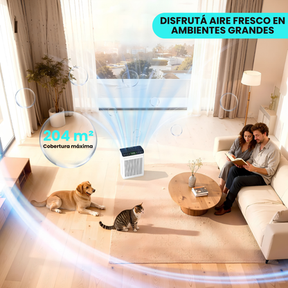 Purificador de Aire Inteligente Filtro Hepa Triple Capa 300m3/h
