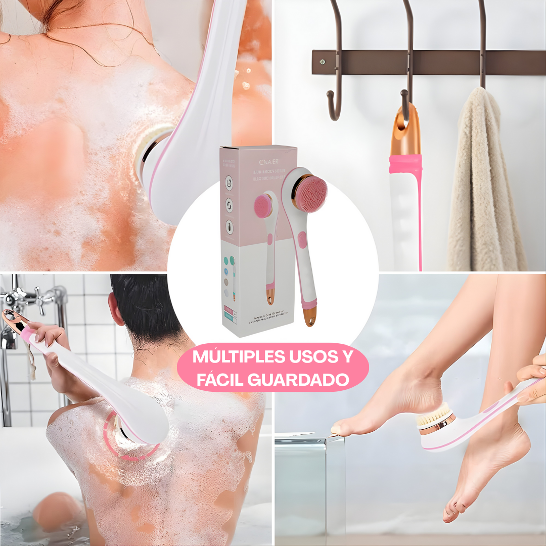 Cepillo corporal Masajeador eléctrico con 4 cabezales
