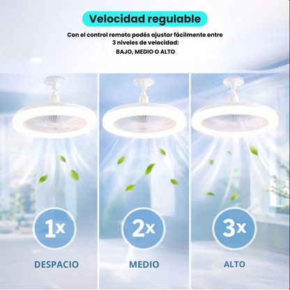 Lámpara Led de Techo con Ventilador Regulable