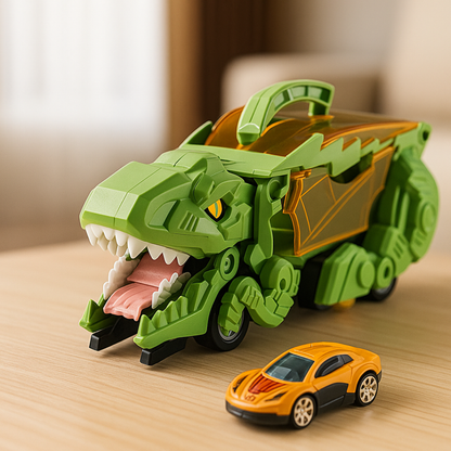 Camión Dinosaurio Porta Autitos con Rampa