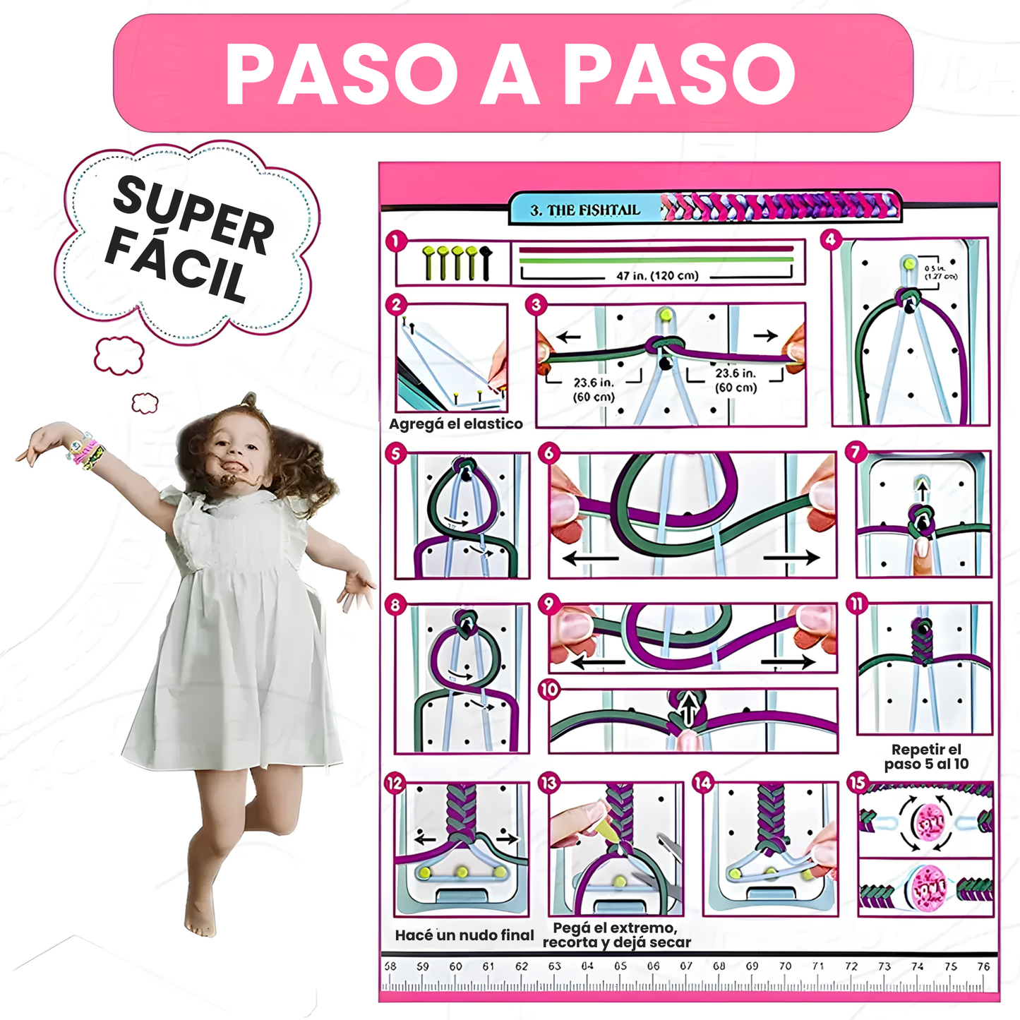 Máquina de Tejer Pulseras Personalizadas para Niños
