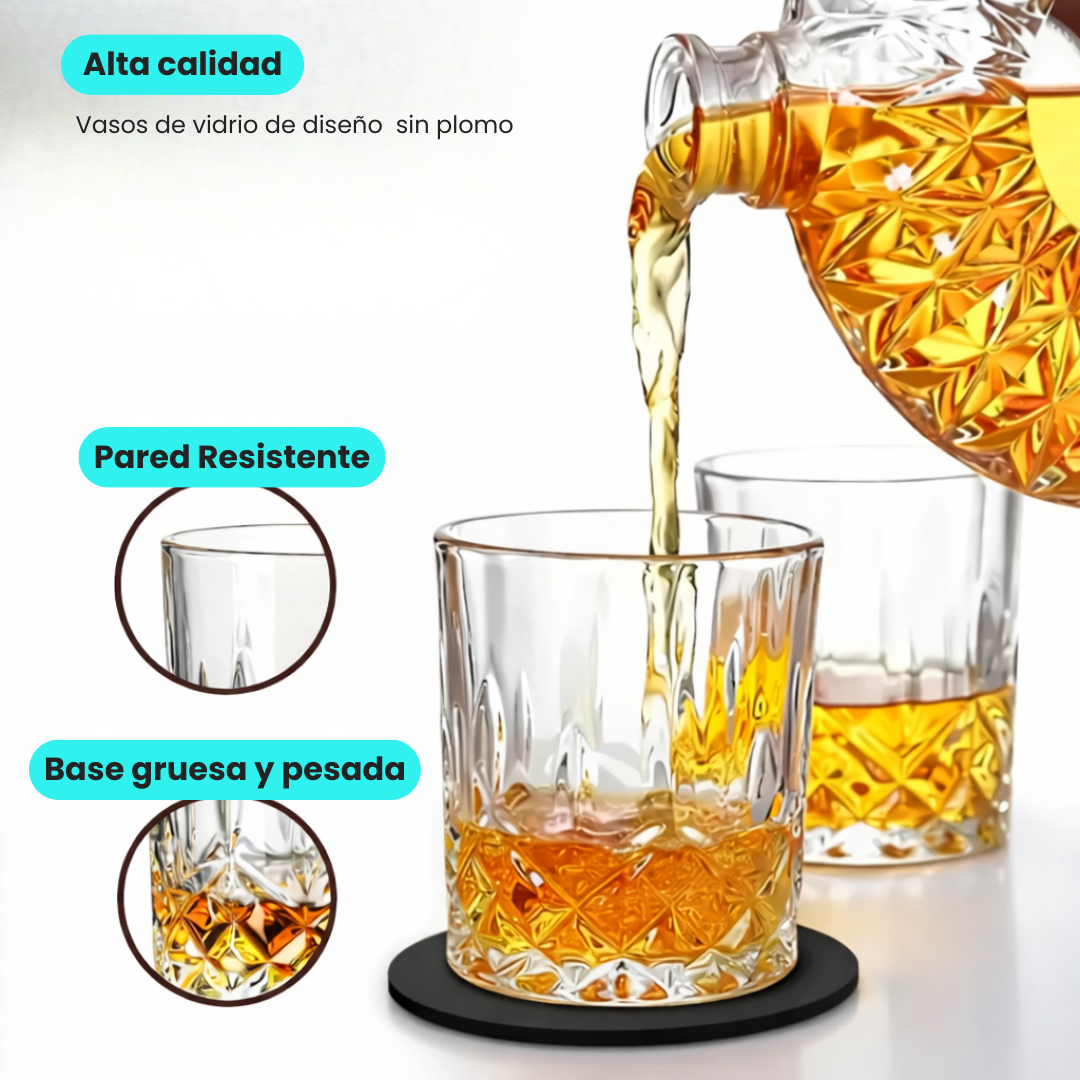Juego Vasos de Whisky con Maleta