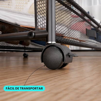 Zapatera Horizontal Bajo Cama con Ruedas