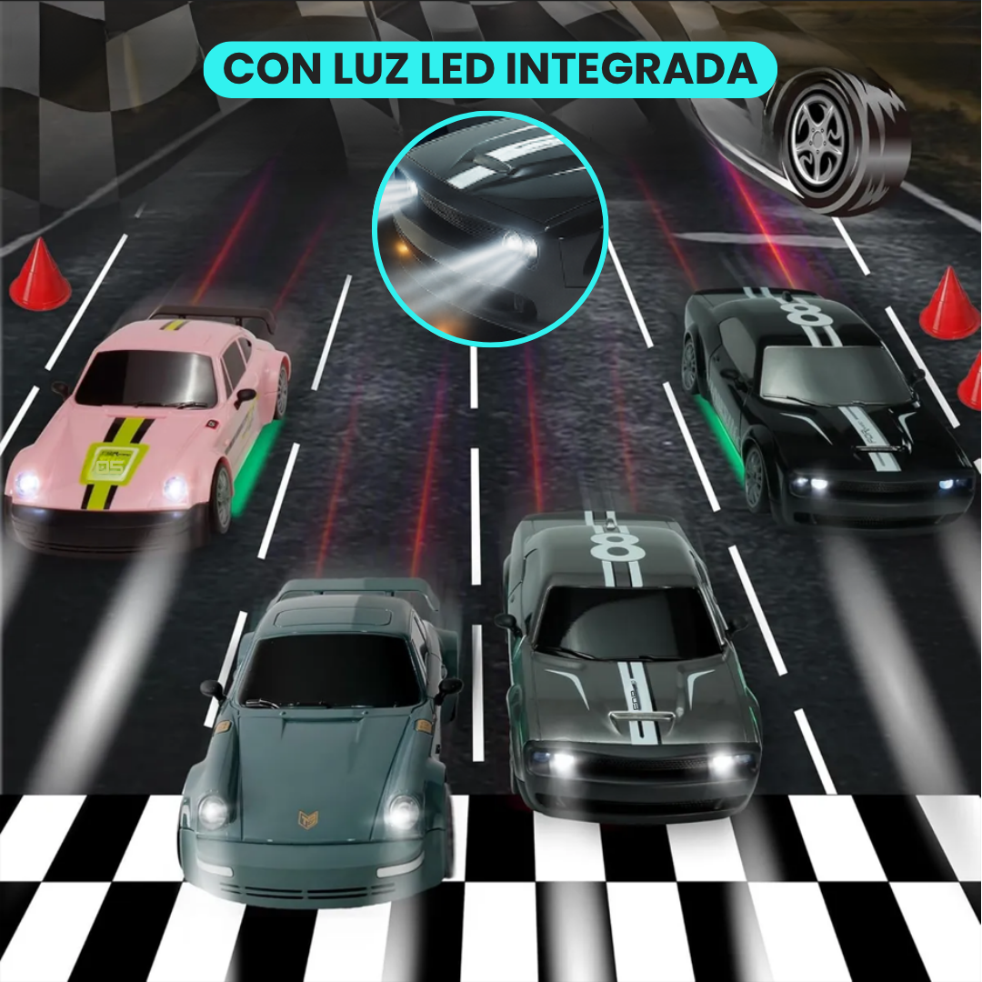 Auto de Drift Control Remoto Escala 1:20 Ruedas de Cambio