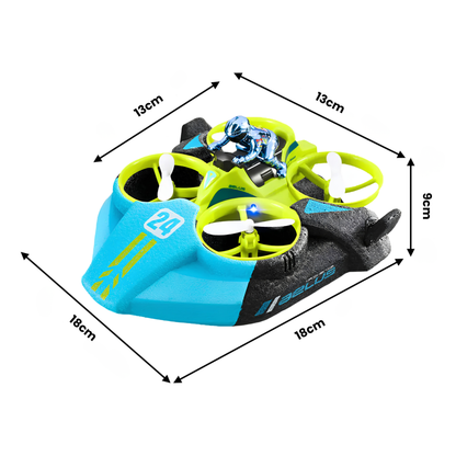 Dron Quadcopter 3 en 1 Agua, Aire y Tierra a Control Remoto
