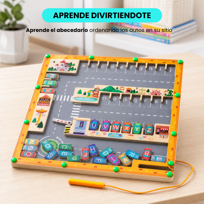 Laberinto Magnético De Letras Estacionamiento Montessori