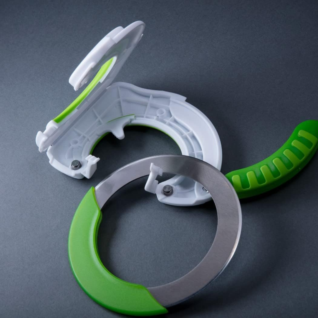 Cuchillo circular giratorio de acero inoxidable