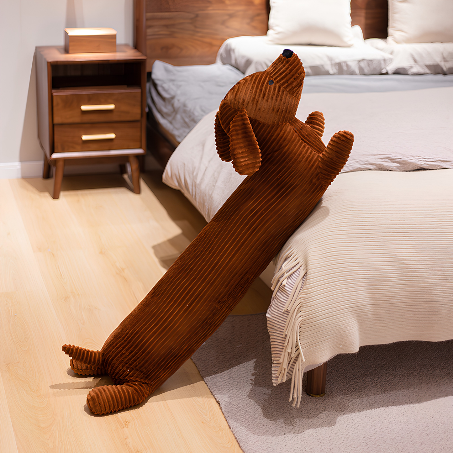 Peluche Almohada Perro Salchicha Decorativa 70cms