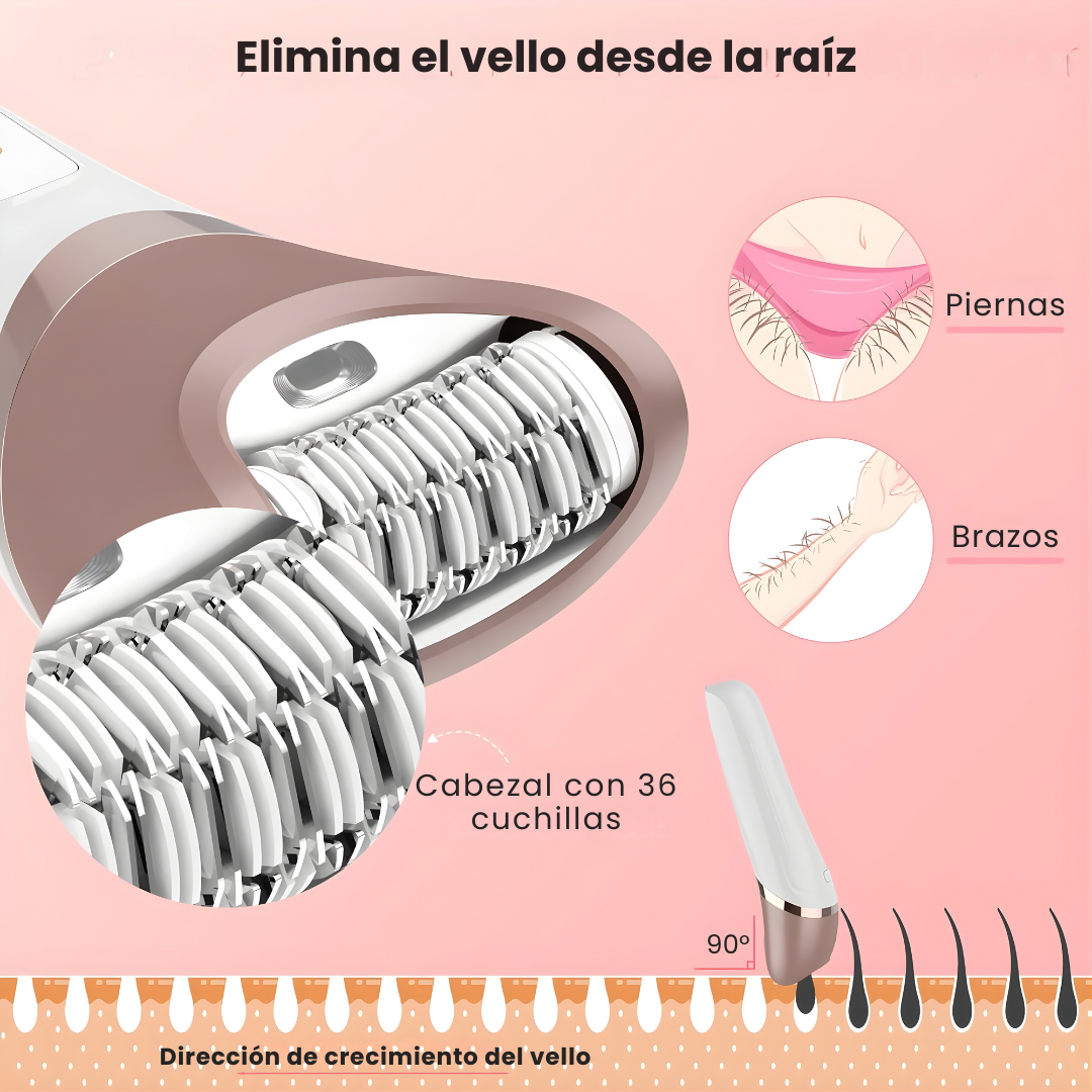 Depiladora Inalámbrica 6 En 1 Premium Depila Rasura Masajea