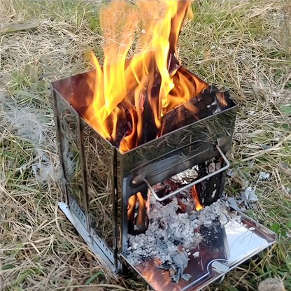 Estufa de Campamento Parrilla Plegable Acero Inoxidable