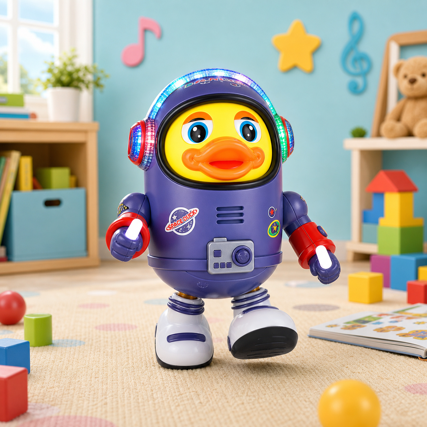 Juguete Interactivo Musical Pato Astronauta Bailarín