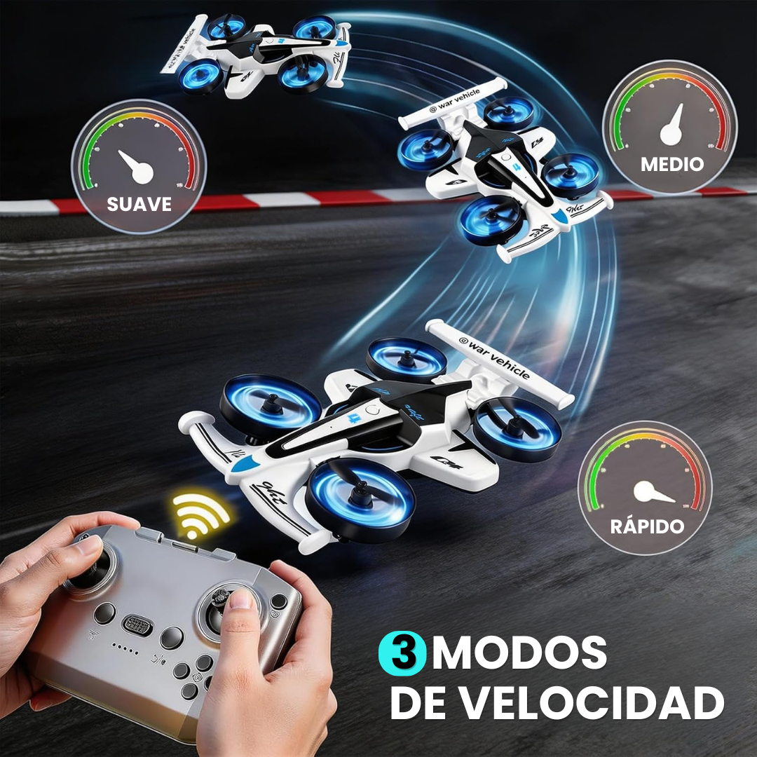 Auto Dron Acrobático 2 en 1 Stunt Volador y Terrestre Control Remoto